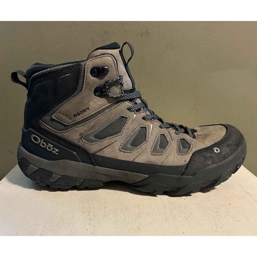 Oboz Bridger Mid B-DRY Waterproof Hiking Boots Mens Sz 11 Brown Trail Cordura
